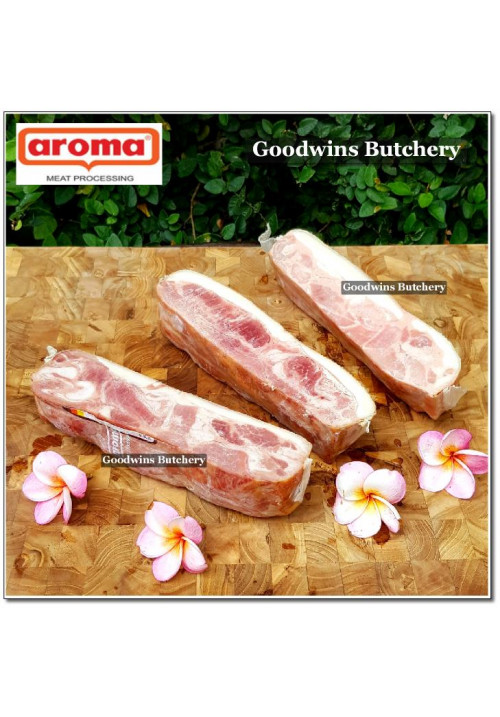 Pork bacon STREAKY BACON STEAK 2" 5cm frozen Aroma Bali (price/pc 550g)